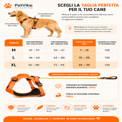 FlexiVibe - La Pettorina con Guinzaglio a Scomparsa e Blocco di Sicurezza