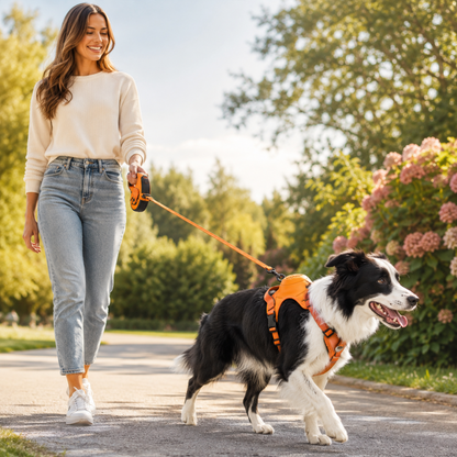 FlexiVibe - La Pettorina con Guinzaglio a Scomparsa e Blocco di Sicurezza